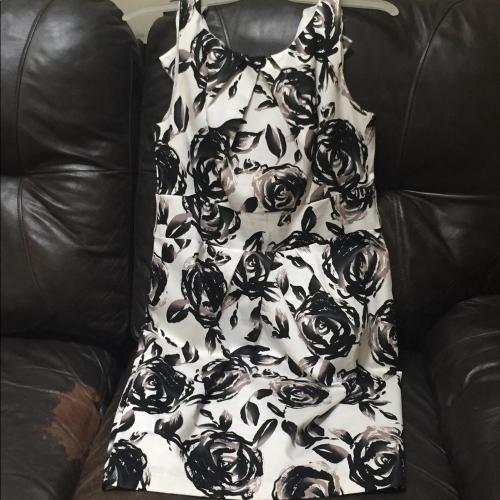 Black and white rose dress